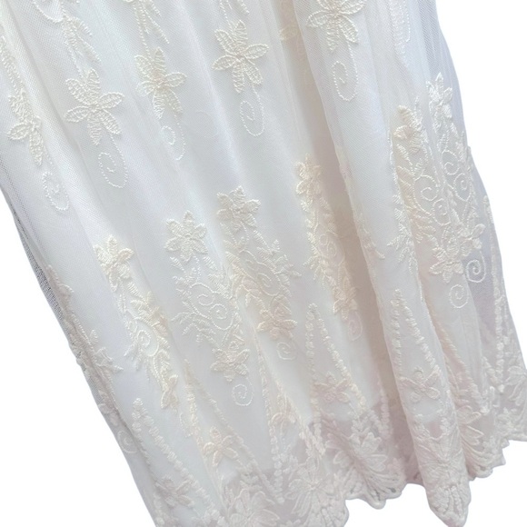 Floral Lace Trim Camisole Dress
Spaghetti Straps Ivory S - Picture 5 of 8